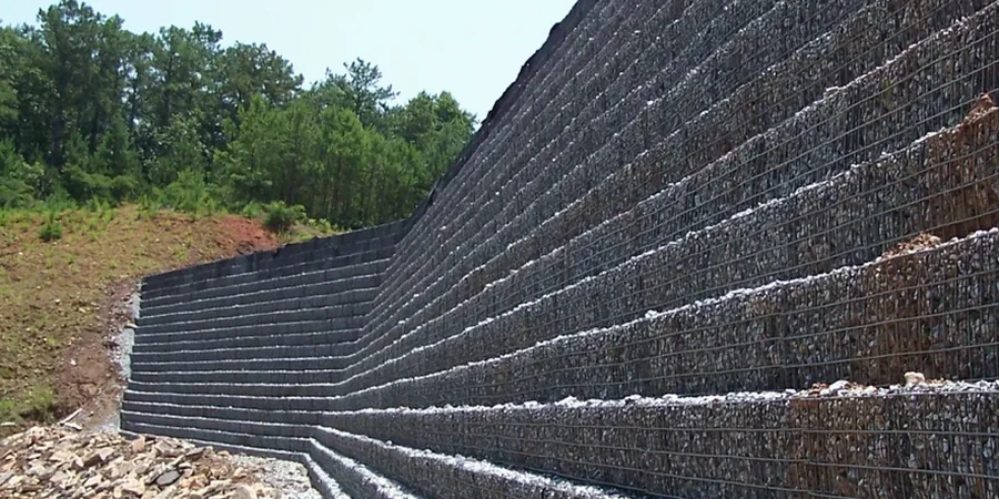 Illustrative image of MSE (Mechanically Stabilized Earth) wall design in Sunnyvale