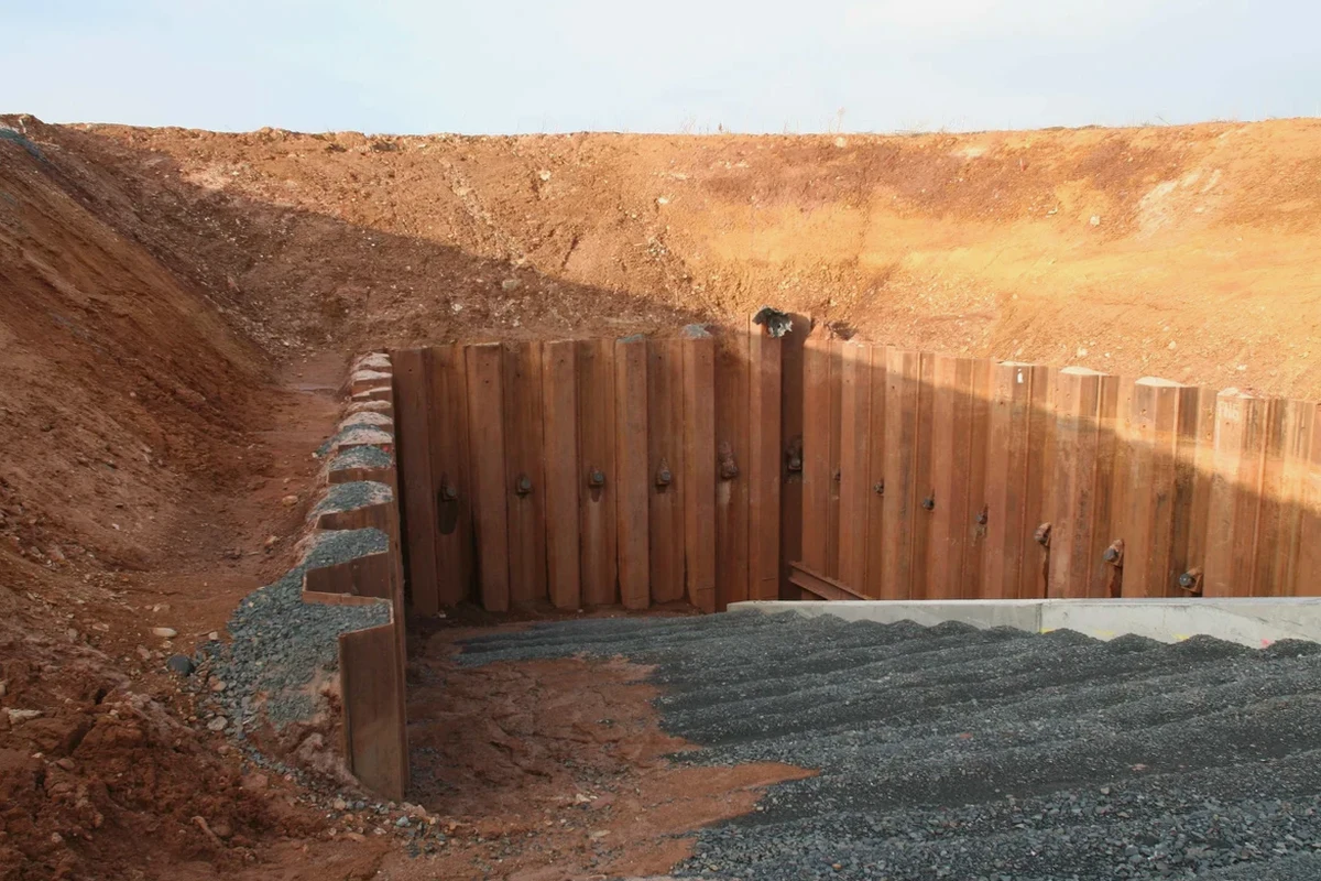Illustrative image of Sheet pile wall design in Sunnyvale